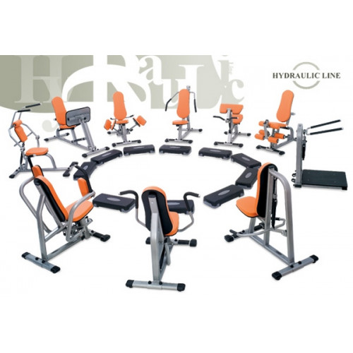 Set 10 strojů Kruhový trénink Hydraulicline - oranžová